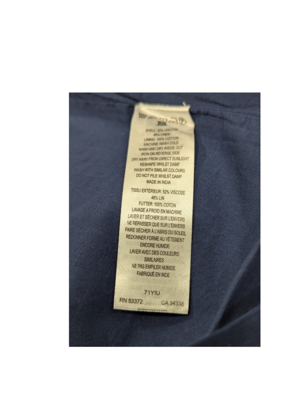French Connection Strapless Linen Mini Dress Navy 10 NWT - Picture 13 of 13